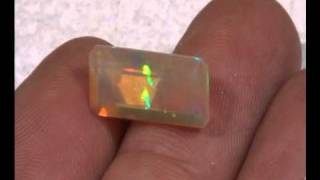 Welo Ethiopia Opal Faceted Rectangle 4.35ct