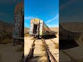 An abandoned train in the desert in California #trains #oldtrain #desert #california