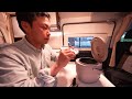 car camping drunk solo trip. ocean. aichi gamagori rv park hiace camper