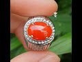 Batu Mulia Natural Top Quality SUPER RED Coral Marjan Asli NTE 3.28 Ct SKY Lab Memo