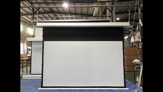 16 9 Recessed In ceiling Electric Projector Screen Motorized Projection Screen