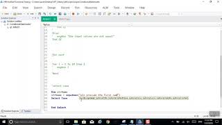VbScript Select Case