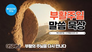 부활주일 말씀 묵상 ✝️｜여덟째날-부활의 주님을 다시 만나다(눅 24:25-35) #말씀 #묵상 #성경 #예수님 #십자가 #부활