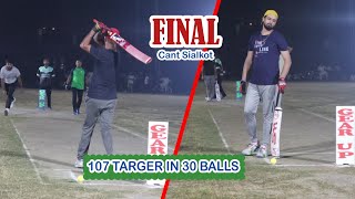 Best Final of Tape ball cricket || Fmc vs usama ali || 107 Runs Need in 30 balls