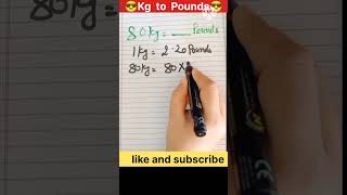 Convert Kg To Pounds Conversion Units Weight