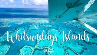 Whitehaven beach - Whitsundays Island scenic flight - Australia 4k