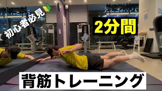 【2分】背筋トレーニング４種目！初心者必見🔰