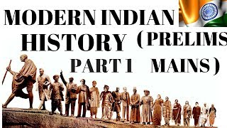 MODERN INDIAN  HISTORY (PART -1) FOR PRELIMS,MAINS . IMPORTANT FOR NOTES TAKING