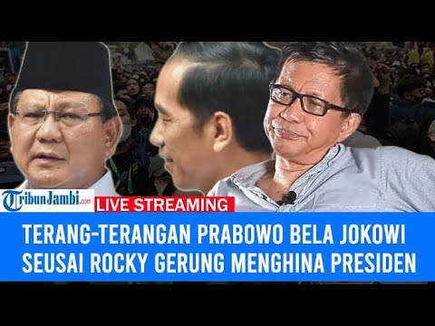 🔴Terang-terangan Prabowo Bela Jokowi Seusai Rocky Gerung Menghina ...