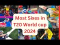 top 10 batsman most sixes in t20 world cup 2024 🏏 | t20 world cup 2024 |