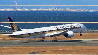 ＃609 中部国際空港 シンガポール航空 ボーイング 787-10 1000th 787 離陸シーン 2025年1月17日