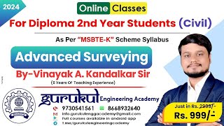 LEC 1 TACHEOMETRY | ADVANCED SURVEYING | MSBTE K-SCHEME | BY VINAYAK SIR | GURUKUL ENGG. ACADEMY