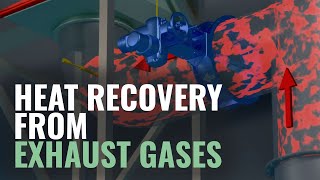 Heat recovery from exhaust gases for process air heating