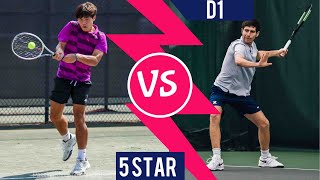 5 star junior vs former D1 tennis player