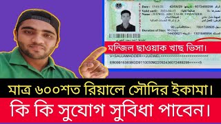 সৌদির সব চেয়ে কম রেট ইকামা খরচ। আমেল মঞ্জিল ছাওয়াক খাছ ভিসায় আসলে কি কি সুযোগ সুবিধা পাবেন। Ksa visa