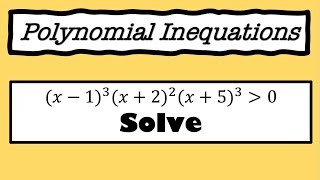Solving Polynomial Inequalities | Pre-Calculus