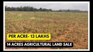 14 Acres agricultural land sale || Acre -13 lakhs