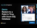 Demo: Restore to a Point in Time with Azure SQL Database | Azure SQL for beginners (Ep. 47)