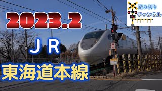 踏切 JR東海道本線 岐阜 - Railroad crossing JR Tokaido Main Line in Japan 2023.2