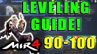 MIR4 Leveling Guide: 90 - 100!  Best AFK Spots and Tips for Magic Square, Secret Peak, Builds!