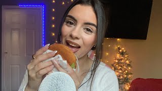 Asmr~ Hamburger and Fries Mukbang🍔🍟 (up-close eating sounds)