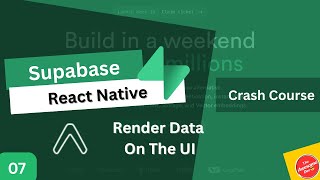 supabase tutorial #7 Render Data on UI using flatlist