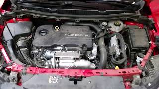 2016, 2017, 2018 & 2019 GM Chevrolet Cruze - Engine Oil Dipstick Location - Check Oil Level - 1.4L