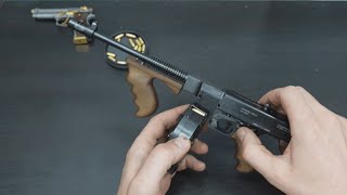 Thompson submachine gun in1/2 scale quick review, loadind and full-auto firing