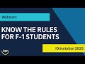 Know the Rules For F-1 Students