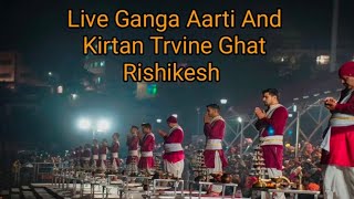 🙏 INDलाईव गंगा आरती त्रिवेणी घाट ऋषिकेश🔥Live Ganga Aarti Triveni Ghat Rishikesh🔥🙏03-Mar-2024🔥🙏 IND