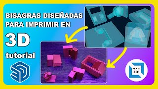 Bisagras para imprimir en 3D con SketchUp FÁCIL