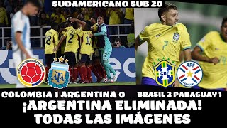 COLOMBIA 1 ARGENTINA 0, BRASIL 2 PARAGUAY 1 RESÚMENES, TODAS LAS IMÁGENES SUDAMERICANO SUB 20