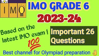 IMO grade 6 2023-24 | Important questions | Previous year's question paper | Sof IMO | class 6 IMO