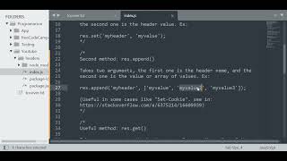 How to set and remove headers in the response with Express