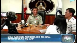 Mga bagong aktibidades ng NPA, tinututukan ng AFP