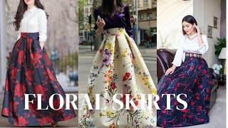 Long FLORAL Maxi Skirt DESIGNS || New Trendy SKIRTS | Long skirts