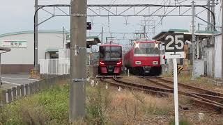 【遅延】遅延のため日中に福地駅で離合　名鉄西尾線福地駅