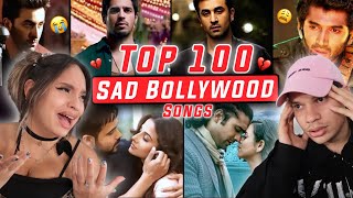 MY heart!💔  Waleska & Efra react TOP 100 Sad Bollwood Songs