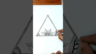 Easy Triangle Mandala art | Zentangle pattern #art #shorts #mandala  #zentangle #easyart #tahareen