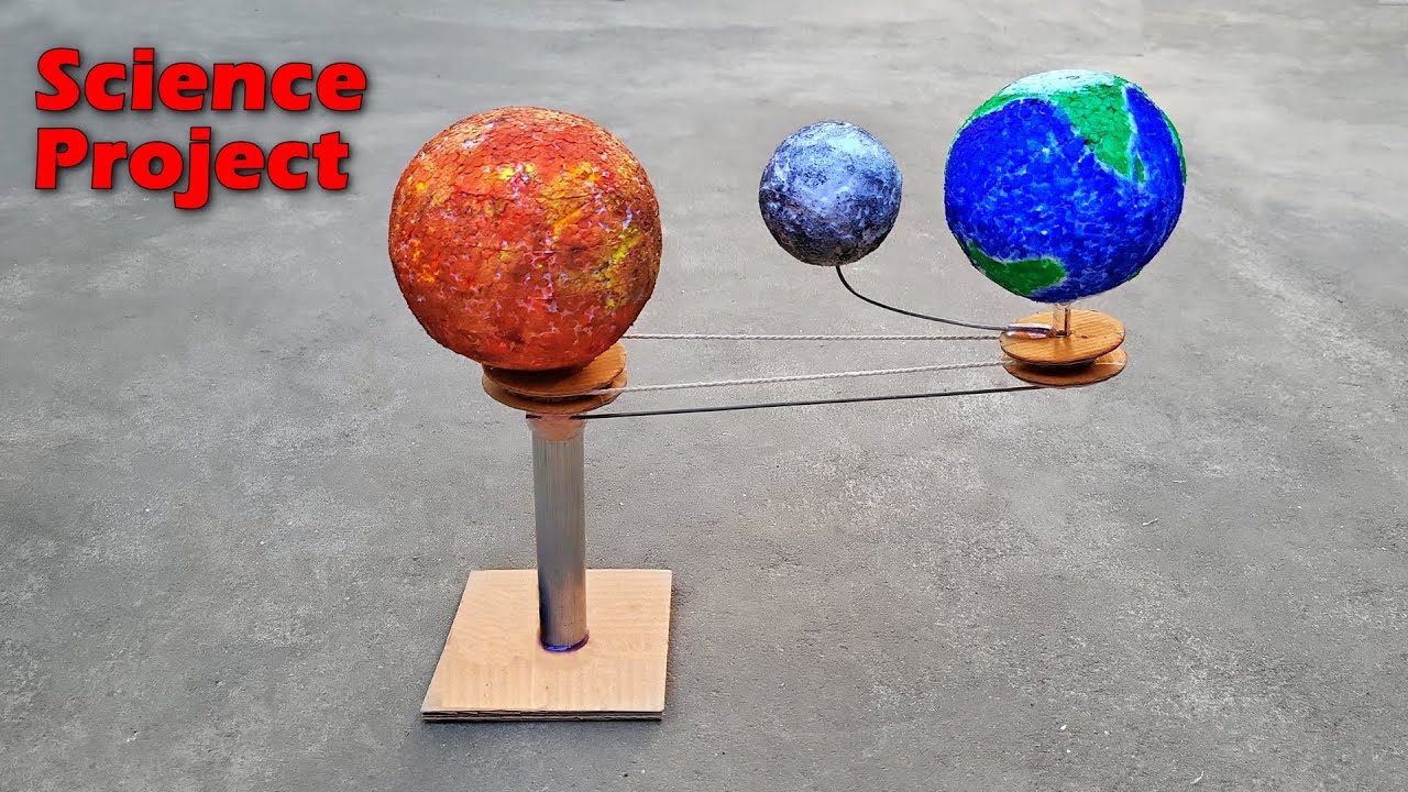 Earth Moon Rotation Model Science Exhibition Project Working Model