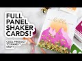 Full panel shaker cards made simple! A cool product from Waffle Flower Crafts!