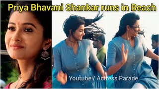 Priya Bhavani Shankar runs in beach | Rudhran movie