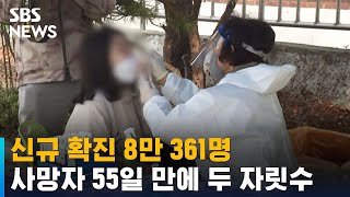 신규 확진 8만 361명…사망자 55일 만에 두 자릿수 / SBS