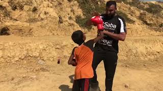 TB PROMOTIONS TEACHING ROHINGYA REFUGEE CHILDREN BOXING