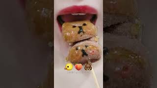 ASMR 🐤🐻🍑Eat crunchy marshmallow emojis.#shorts #mukbang #eatingsounds #food #emoji