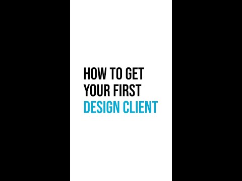 How to get your first graphic design client