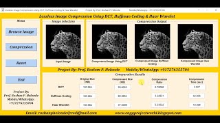 Matlab Code for Huffman, DWT, DCT Image Compression Full Project Source Code