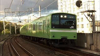 【60fps】大和路線 201系 ND603編成 今宮駅到着