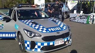 Qld police Kia stinger lighting and siren demo