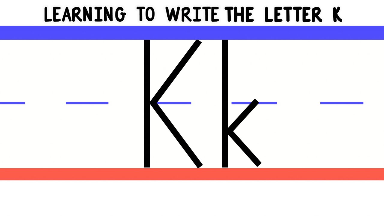 Write The Letter K - ABC Writing For Kids - Alphabet Handwriting By ...